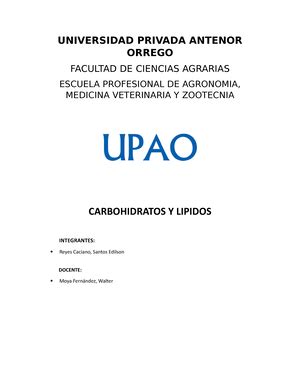 Informe de práctica Nº3 Carbohidratos Y Lipidos 2023 UNIVERSIDAD