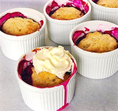 Individual Blueberry Cobblers Fresh Chef Experience