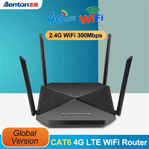 Benton CAT6 4G LTE CPE Router 300Mbps 4G LTE WiFi Router For SIM Card