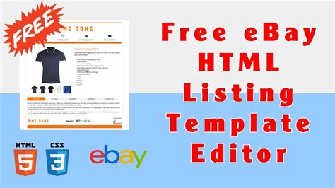 Ebay Listing Html Template