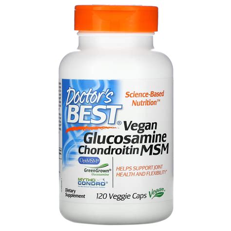 Doctor S Best Vegan Glucosamine Chondroitin Msm 120 Veggie Caps