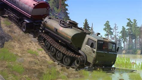 Spintires Mudrunner Kamaz Quad Tracked Driving Offroad