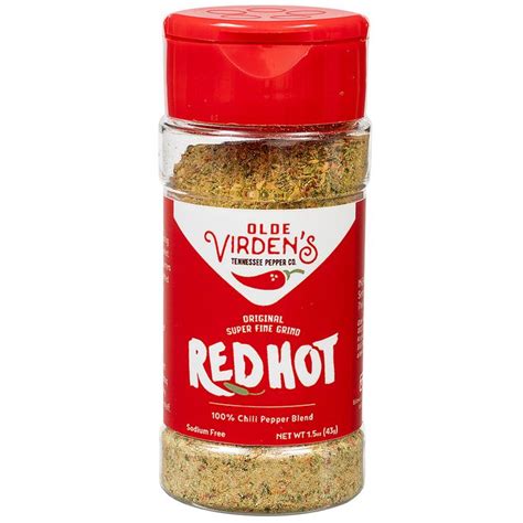 Olde Virden S 65234 00003 1 1 2 Oz Red Hot Super Fine Grind Chili Pepper Blend Sodium Free