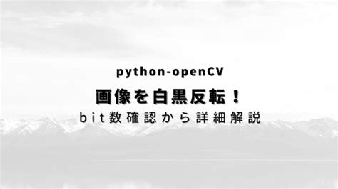 【python Opencv】モノクロ画像を白黒反転する方法！ ヒガサラblog