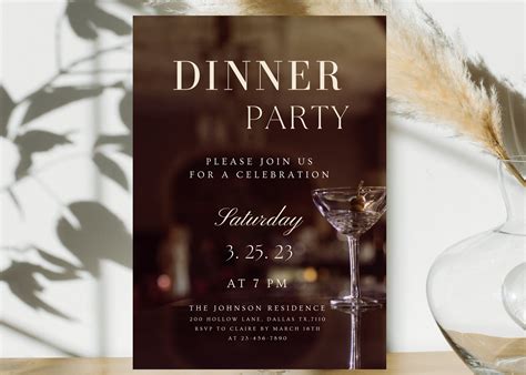 Dinner invitation online