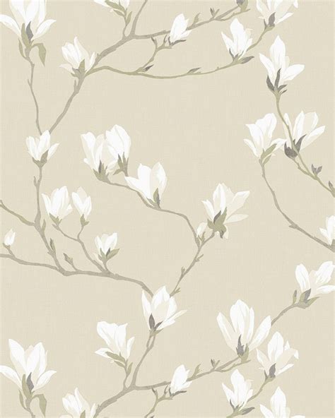 Magnolia Grove Natural Wallpaper Sample