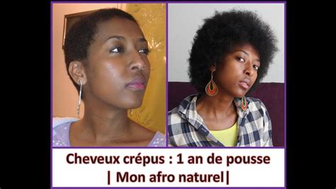 Cheveux crépus 1 an de pousse Mon afro naturel YouTube