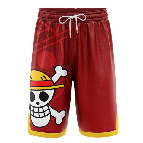 Luffy Straw Hats One Piece Basketball Shorts - AnimeBape