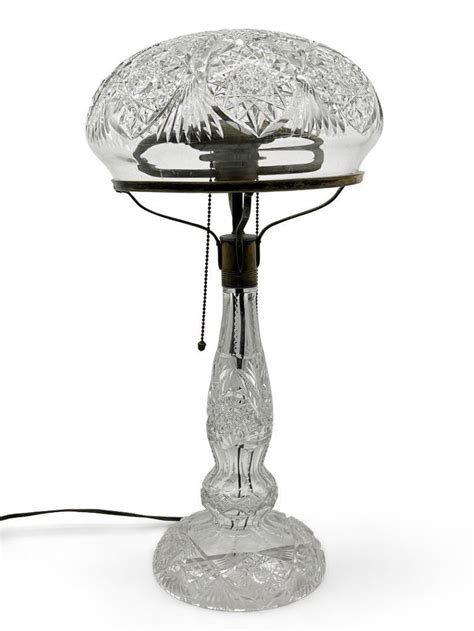 American Cut Glass Parlor Lamp Auction