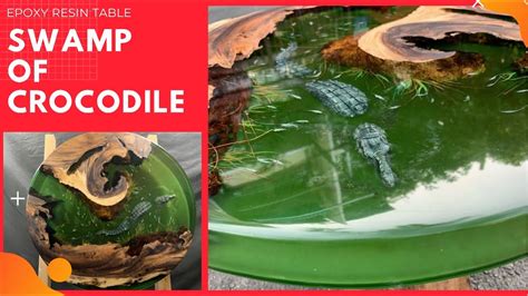 Awesome Swamp Of Crocodile Epoxy Table Crocodile Diorama Makin Art