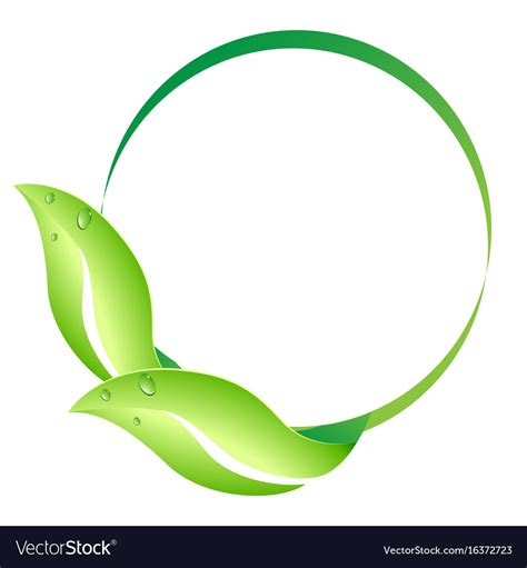 Leaf circle Royalty Free Vector Image - VectorStock