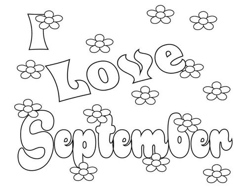 Precioso Septiembre Para Colorear Imprimir E Dibujar ColoringOnly