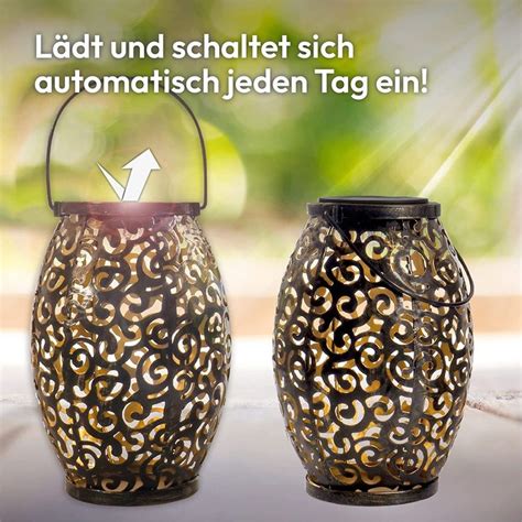 Solarlampen 2 Stück Metall Solar Laterne LED Gartenleuchte Kaufen auf