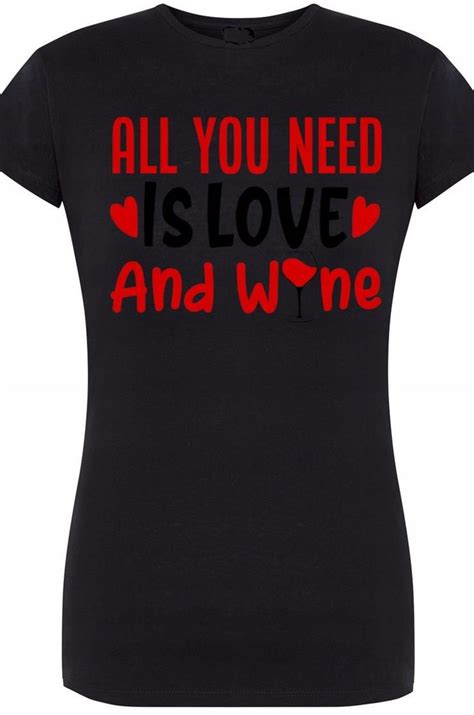 Love And Wine T Shirt Damski Walentynki R M Ceny I Opinie Ceneo Pl