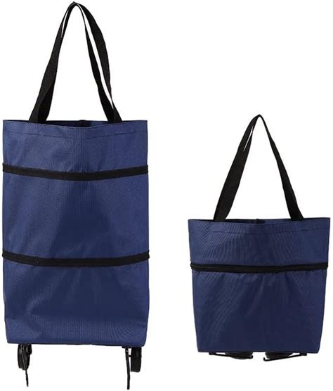 Collapsible Trolley Bags Shopping Bag Oxford Cloth Foldable Shopping