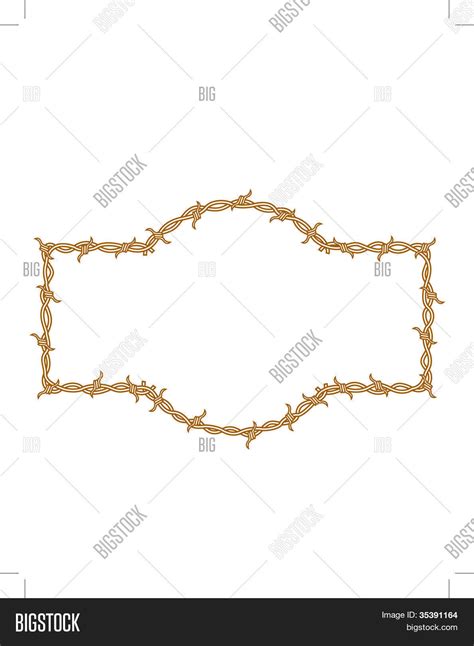 Barbed Wire Border Vector & Photo (Free Trial) | Bigstock