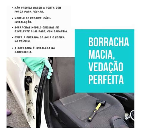 Kit Borracha Vedação 2 Portas Porta Mala Palio Attractive Baruflex