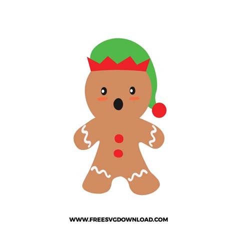 Funny Dabbing Gingerbread Man Vector Cartoon Royalty Free SVG Clip