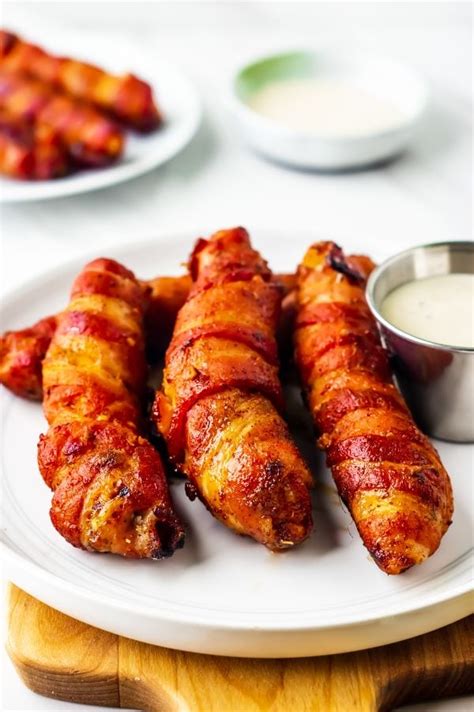 Bacon Wrapped Chicken Tenders In The Air Fryer Life Is Sweeter By Design