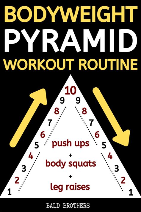 Minute Bodyweight Pyramid Workout The Bald Brothers Pyramid