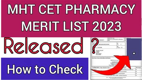 Maharashtra B Pharmacy Provisional Merit List How To Check Mah