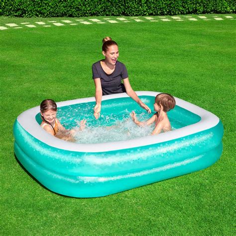 Piscina Inflable Familiar Blue Rectangular 201x150 X51 Cm Bestway 54005