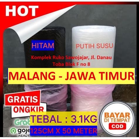 Jual BUBBLE WRAP ROLL 125 CM X 50 METER HITAM TEBAL 2KG Kota