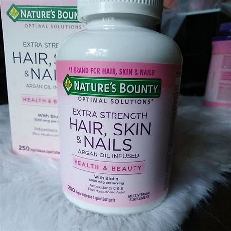 Nature S Bounty Extra Strength Hair Skin Nails Softgels Argan