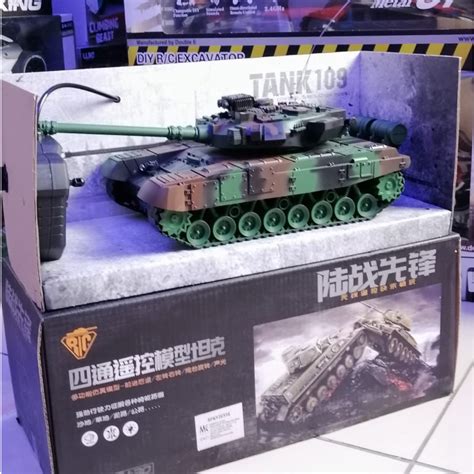 Readystock Army Tank Kereta Kebal Rc Tanker Military Tank Big Size