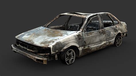 Burned Out Car Buy Royalty Free 3d Model By Renafox Kryik1023