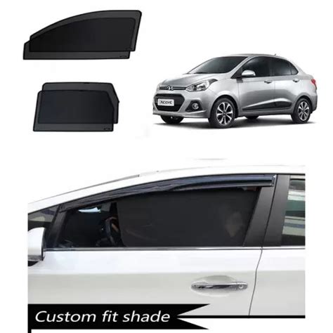 Buy Hyundai Xcent Custom Fit Car Window Fixed Sun Shades Set Of 4 Automods