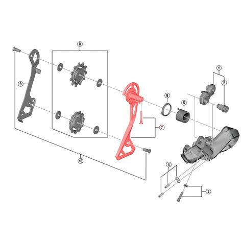 Chape De Dérailleur Arrière Externe Médium Shimano Ultegra Rd R8050 Gs