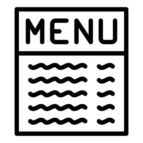 Restaurant Menu Icon Outline Vector Cafe Food 15218298 Vector Art At