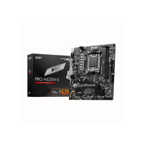 Msi Pro A620m E Amd Am5 Matx Gaming Motherboard Black Geewiz