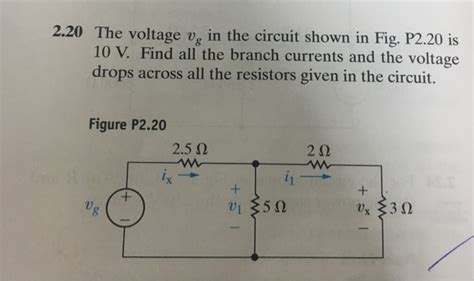 Solved The Voltage Upsilon G In The Circuit Shown In Fig