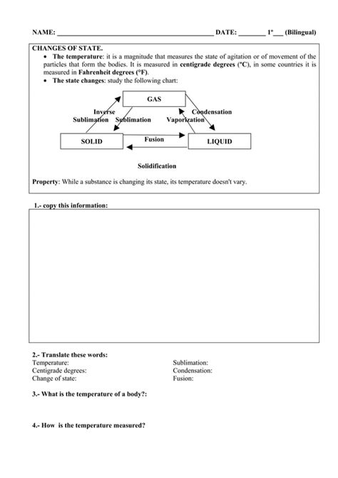 Unit 04 States Of Matter Worksheet Pdf