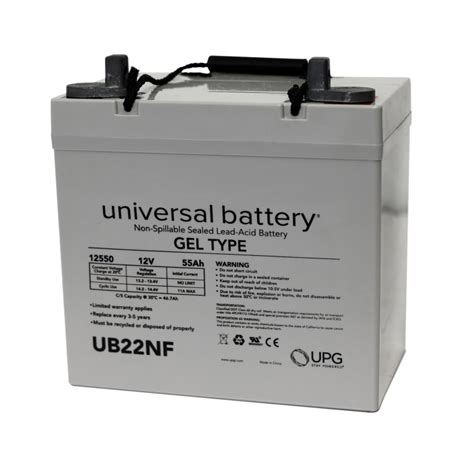 UB22NF 47605 Universal 12v 55 AH Deep Cycle Sealed Gel Battery