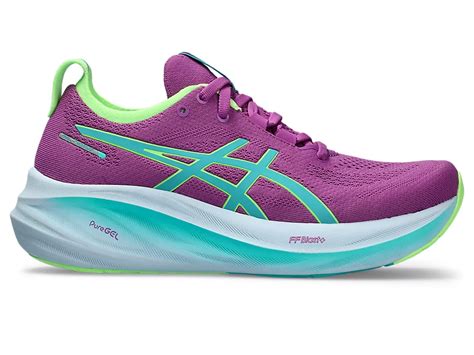 Gel Nimbus 26 Lite Show Women Lite Show Illuminate Green Women S Running Shoes Asics