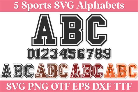 Varsity And College Fonts Svg Alphabets Gráfico Por Anastasia Feya