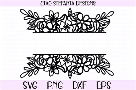 Flower Split Monogram Svg Download Free And Premium Svg Cut Files