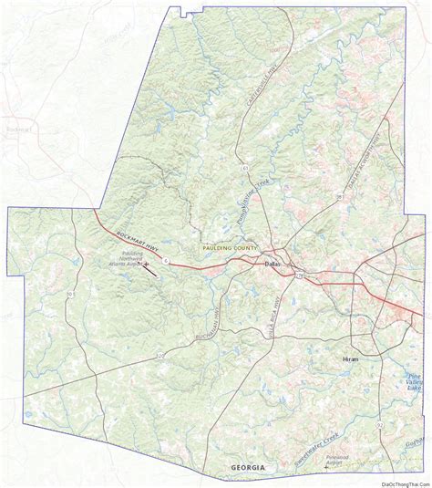 Map of Paulding County Georgia Địa Ốc Thông Thái