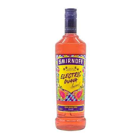 Smirnoff Electric Guava 750 Ml Vodka Origen Ruso Sabor Puro Con