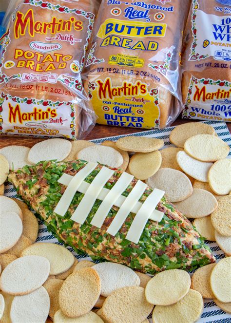 Jalapeno Popper Football Cheeseball Martin S Famous Potato Rolls And