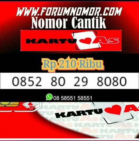 Jual Nomor Cantik Kartu As Seri Double Super Unik