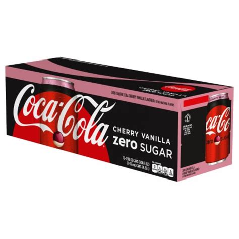 Coca Cola® Cherry Vanilla Zero Sugar Soda Cans 12 Pk 12 Fl Oz Food