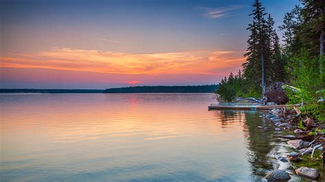 Gorgeous Sunrise Over Clear Lake In Riding Mountain National Park