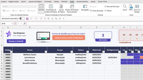 Planilha De Gest O Para Academias Planilhas Em Excel Lucox Cl