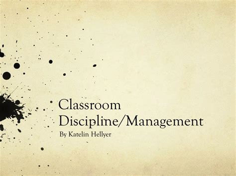 Ppt Classroom Disciplinemanagement Powerpoint Presentation Free