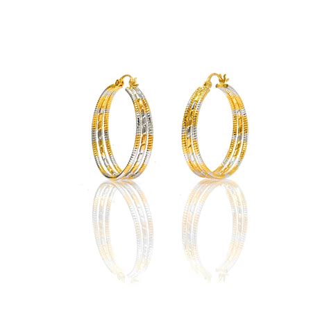 Gold Center Wi Boucles D Oreilles Cr Oles Pour Femme