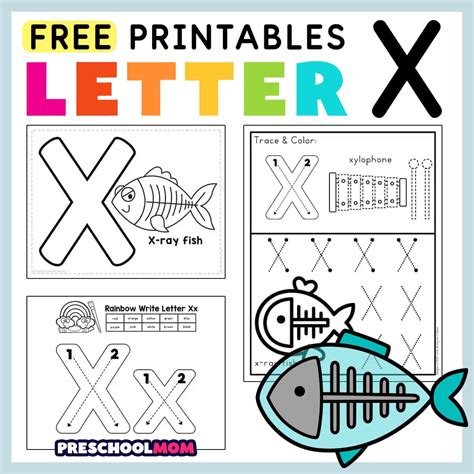 Letter X Preschool Printables Preschool Mom Worksheets Library